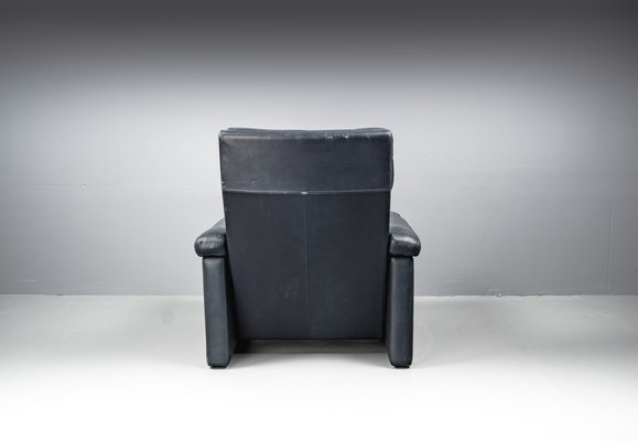 Blue Leather Armchair from Cor Conseta, Germany, 1980s-VLO-1655076