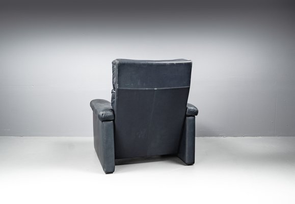 Blue Leather Armchair from Cor Conseta, Germany, 1980s-VLO-1655076