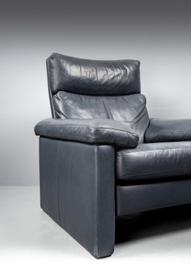 Blue Leather Armchair from Cor Conseta, Germany, 1980s-VLO-1655076