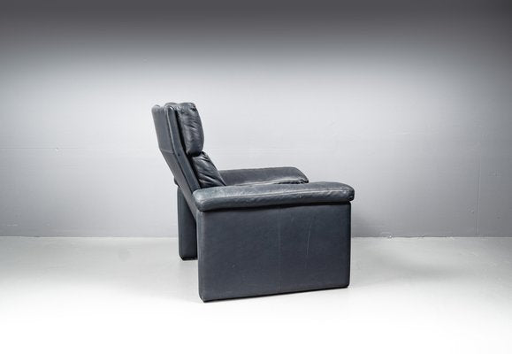 Blue Leather Armchair from Cor Conseta, Germany, 1980s-VLO-1655076