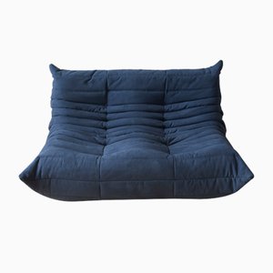 Blue Microfiber 2-Seat Togo Sofa by Michel Ducaroy for Ligne Roset-IXA-1145283