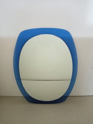 Blue Mirror from Cristal Art, 1950s-OLY-1137163