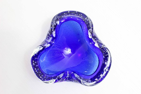 Blue Murano Glass Ashtray-BQF-1313220