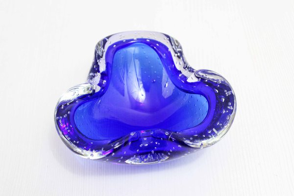 Blue Murano Glass Ashtray-BQF-1313220