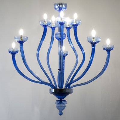 Blue Murano Glass Chandelier, 1950s-ELZ-1747159