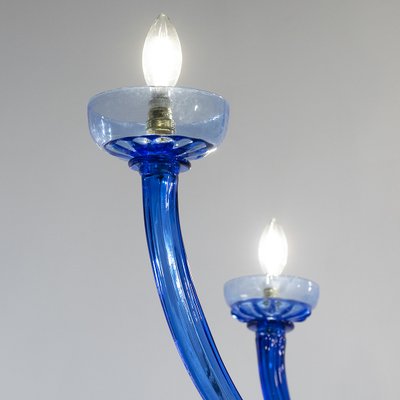 Blue Murano Glass Chandelier, 1950s-ELZ-1747159