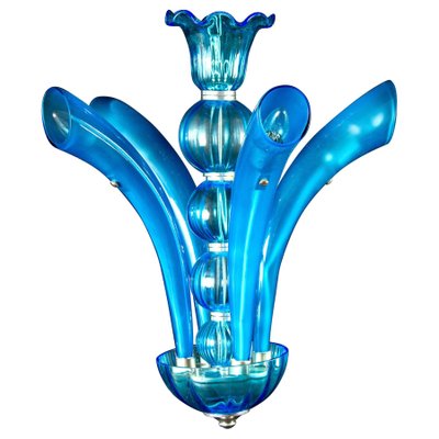 Blue Murano Glass Chandelier, Italy, 1990s-MBH-1031894