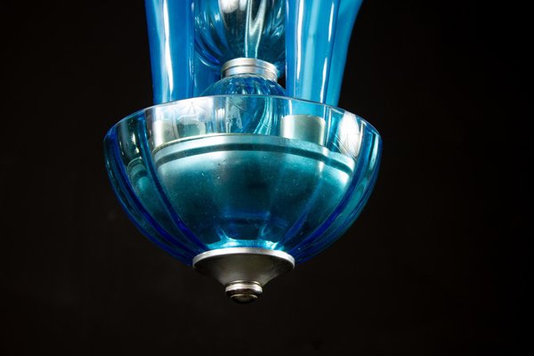 Blue Murano Glass Chandelier, Italy, 1990s-MBH-1031894