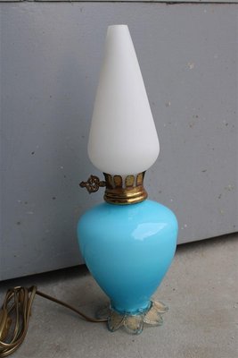 Blue Murano Glass Table Lamp from Seguso, 1950s-EH-1370777