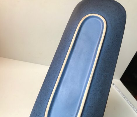 Blue Oblong Ceramic Dish from Lehmann Keramik, 1970s-LCR-659996