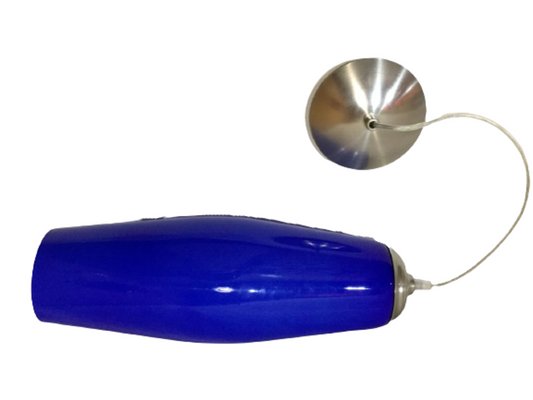 Blue Opaline Pendant Lamp, 1950s-SNX-910643