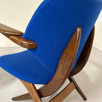 Blue Pelican Armchairs by Louis van Teeffelen for Webe, 1960s, Set of 2-ZT-1719554