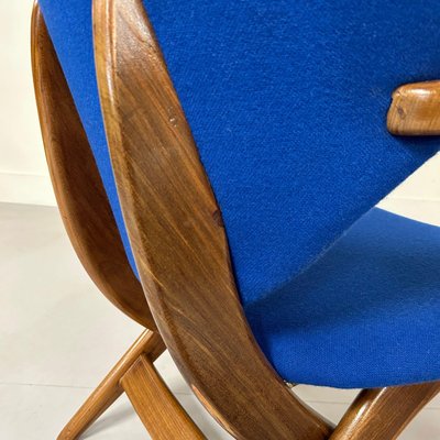 Blue Pelican Armchairs by Louis van Teeffelen for Webe, 1960s, Set of 2-ZT-1719554