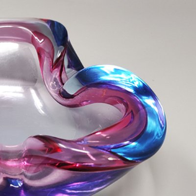 Blue & Pink Bowl by Flavio Poli for Seguso, 1960s-QGR-1172113