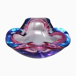 Blue & Pink Bowl by Flavio Poli for Seguso, 1960s-QGR-1172113