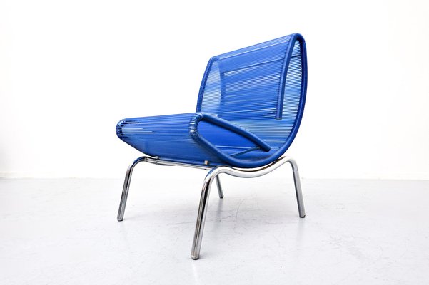 Blue Plastic & Rope Chair by Roberto Semprini, Italy-FGA-957117