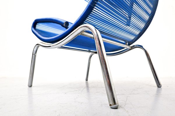 Blue Plastic & Rope Chair by Roberto Semprini, Italy-FGA-957117