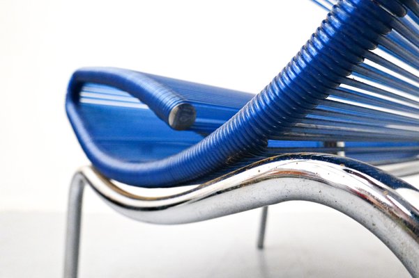 Blue Plastic & Rope Chair by Roberto Semprini, Italy-FGA-957117