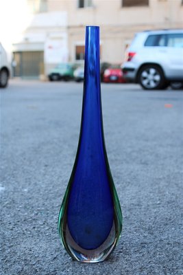 Blue Sommerso Vase by Flavio Poli for Seguso, 1960s-EH-677142