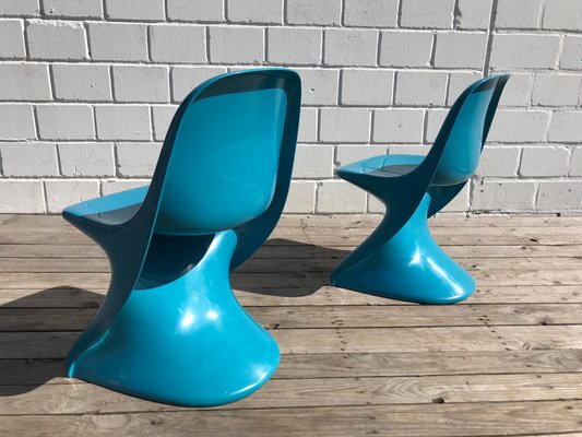 Blue Stacking Chairs by Alexander Begge for Casalino, 1972, Set of 2-EXJ-604959