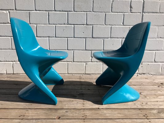 Blue Stacking Chairs by Alexander Begge for Casalino, 1972, Set of 2-EXJ-604959