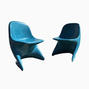 Blue Stacking Chairs by Alexander Begge for Casalino, 1972, Set of 2-EXJ-604959