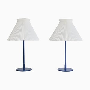 Blue Table Lamps by Flemming Agger for Le Klint, 1970s, Set of 2-WRF-1225882