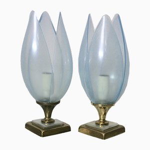 Blue Table Lamps from Rougier, 1970s, Set of 2-MAO-847076