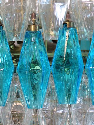 Blue & Transparent Murano Glass Spherical Chandelier, 1981-FHZ-595989