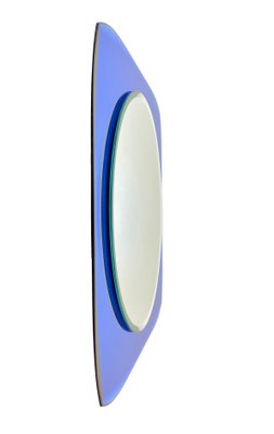 Blue Wall Mirror from Fontana Arte, Italy, 1960s-LYQ-1171468