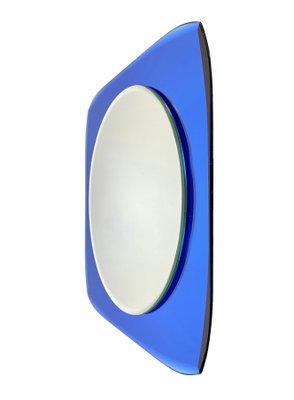 Blue Wall Mirror from Fontana Arte, Italy, 1960s-LYQ-1171468