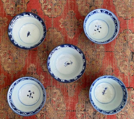 Blue & White Bowls, Set of 5-IZA-1744910