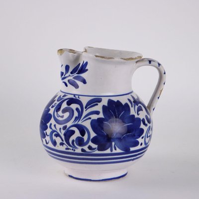 Blue & White Majolica Jug-VMM-2026544