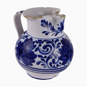 Blue & White Majolica Jug-VMM-2026544