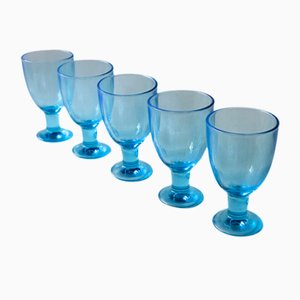 Blue Wine Glasses by Kerttu Nurminen for Iittala, Set of 4-JKV-2032998