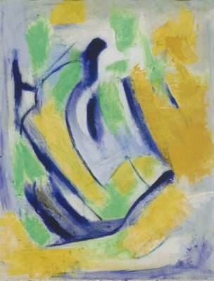 Blue Yellow and Green Expressionism - Oil Painting 2015 by Giorgio Lo Fermo 2015-ZCI-760194