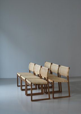 Bm61 Dining Chairs by Børge Mogensen for P. Lauritsen & Son, 1950s, Set of 6-WRF-1798493