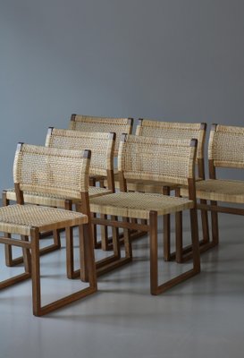 Bm61 Dining Chairs by Børge Mogensen for P. Lauritsen & Son, 1950s, Set of 6-WRF-1798493