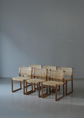 Bm61 Dining Chairs by Børge Mogensen for P. Lauritsen & Son, 1950s, Set of 6-WRF-1798493