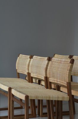 Bm61 Dining Chairs by Børge Mogensen for P. Lauritsen & Son, 1950s, Set of 6-WRF-1798493