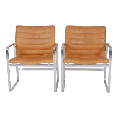 Bo-850 Armchairs in Patinated Leather by Jørgen Lund and Ole Larsen, Set of 2-MTD-1400470