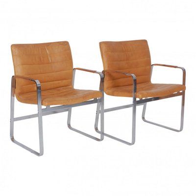 Bo-850 Armchairs in Patinated Leather by Jørgen Lund and Ole Larsen, Set of 2-MTD-1400470