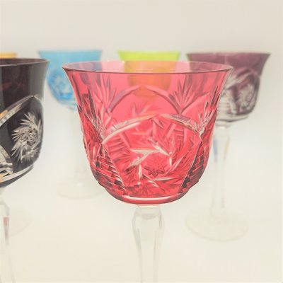 Bohemia Cut Crystal Glasses, 1960s, Set of 6-WK-2017534