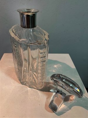 Bohemia Glass and Silver Bottle-IKW-787867