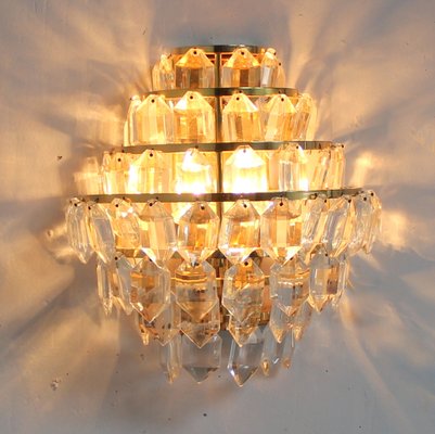 Bohemia Gold and Glass Wall Lights, 1960s-NE-1451403