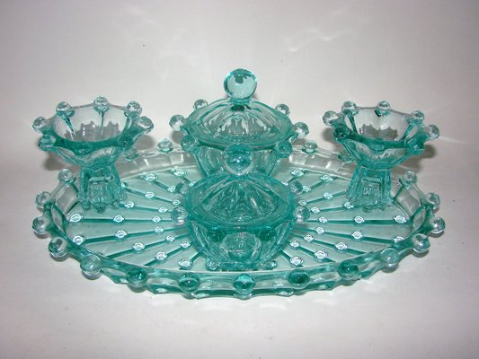 Bohemian Art Deco Glass Set, 1930s, Set of 5-XHP-1402410