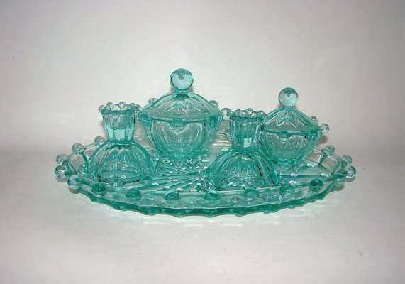 Bohemian Art Deco Glass Set, 1930s, Set of 5-XHP-1402410