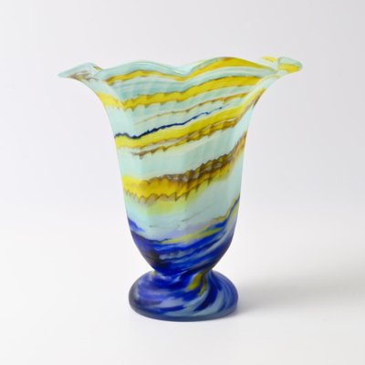 Bohemian Art Deco Glass Vase from Franz Tomschick, 1920s-IXK-1789029