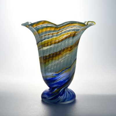 Bohemian Art Deco Glass Vase from Franz Tomschick, 1920s-IXK-1789029