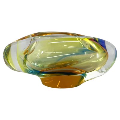 Bohemian Art Glass Ashtray from Novy Bor Glassworks, 1960s-TZ-1752845